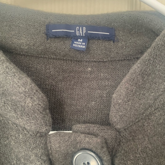 Gap size Medium Grey Cardigan Cape Style with Belt - Picture 2 of 7